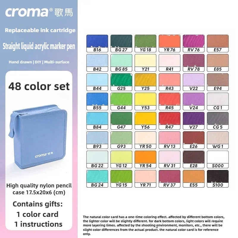 Croma 160/1 Colors Refillable Direct Liquid Acrylic Marker