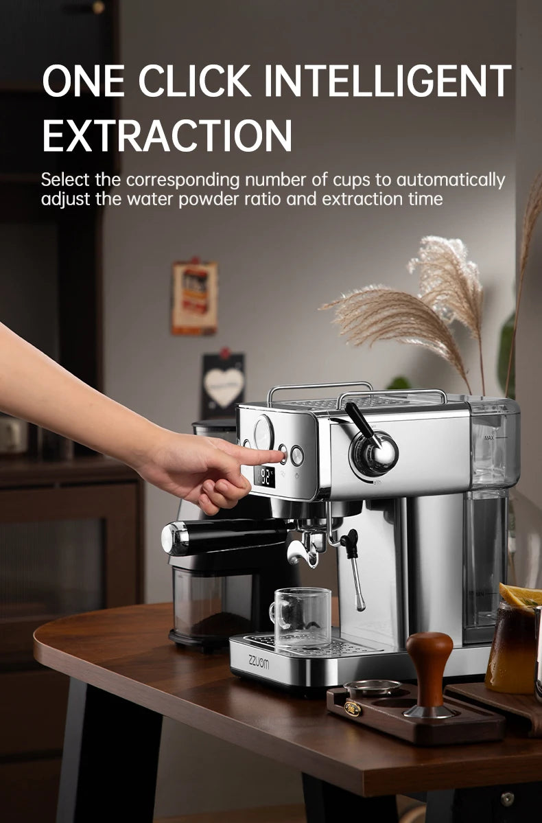 20bar Semi-Automatic Espresso Machine Stainless Steel Casing