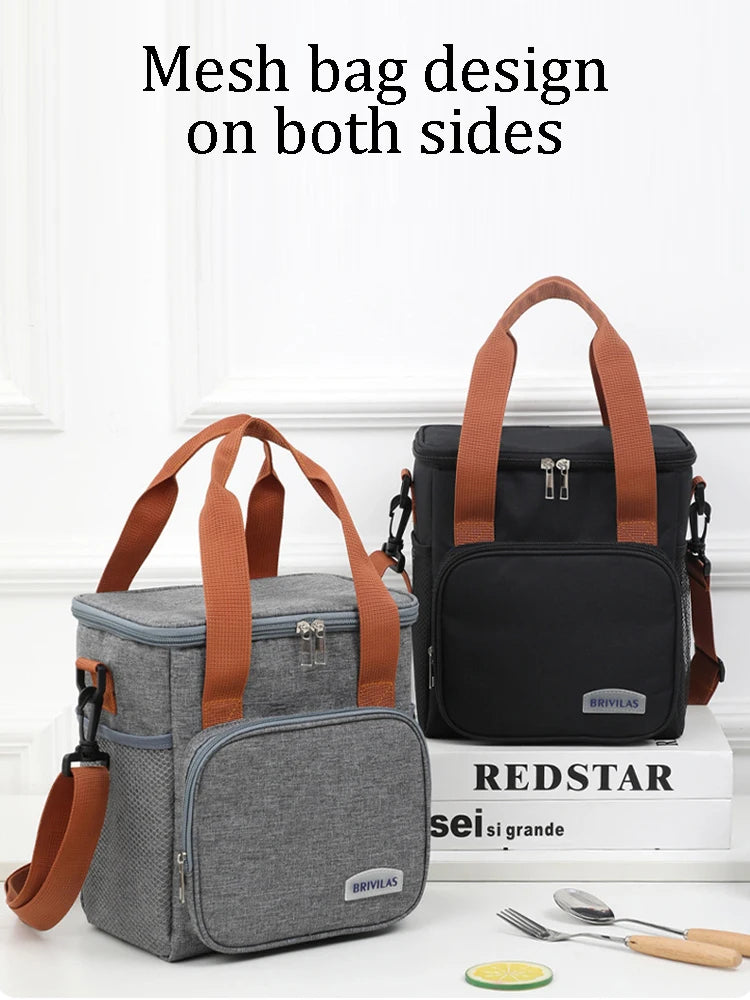 Fashion Crossbody Insulated Lunch Bag Large Capacity Thermal
