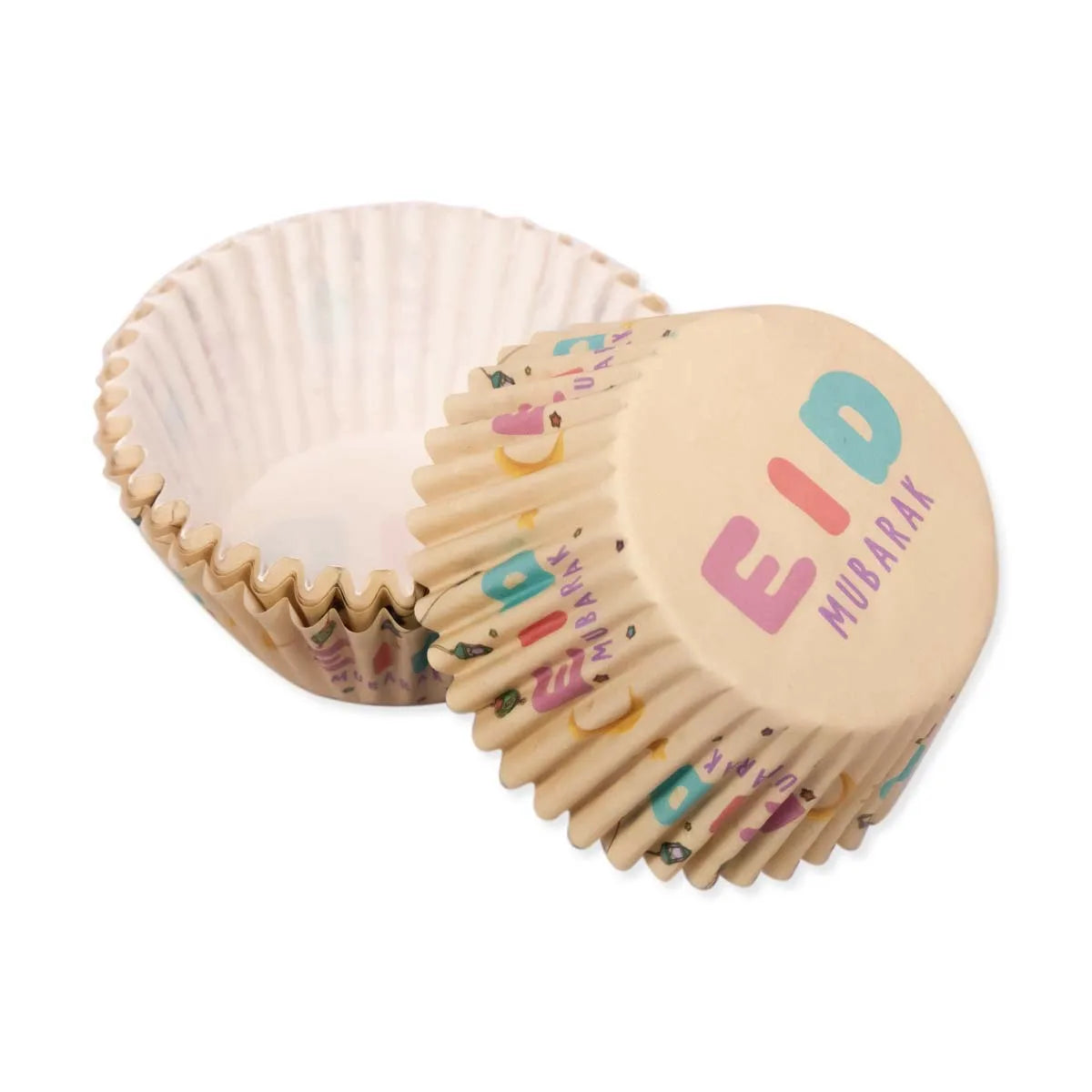 50pcs/Set Eid Mubarak Cupcake Paper Cups Ramadan Mubarak