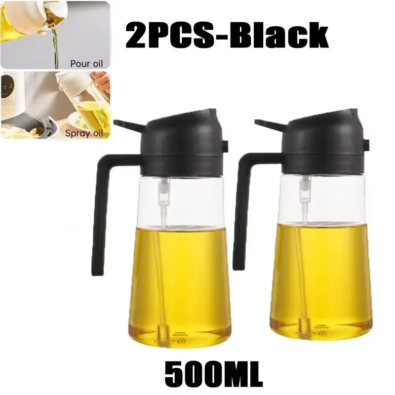 2in1 500ml Spray Oil Dispenser Oil Cruet Bottle