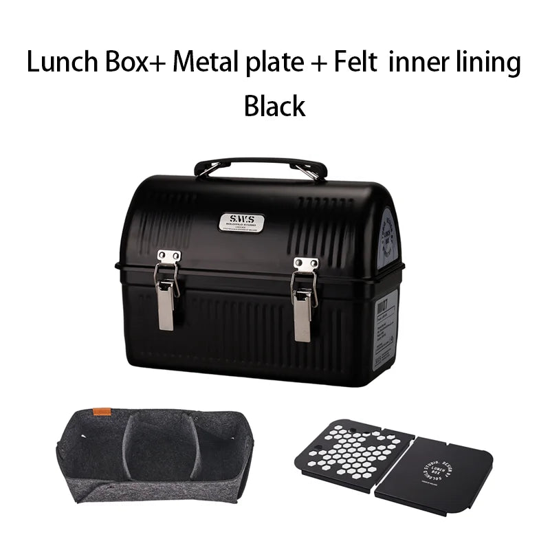 Wellhike Outdoor Lunch Box Metal Table Plate Tactical