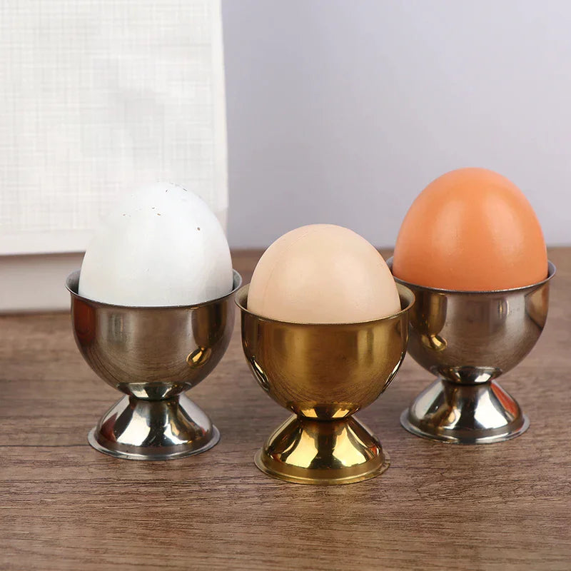 4pcs Egg Cups Handy Stainless Steel Boiled Egg