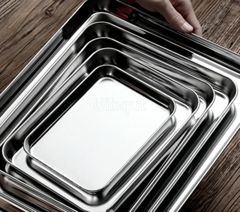 304 Stainless Steel Baking Tray Plate Bbq Tray