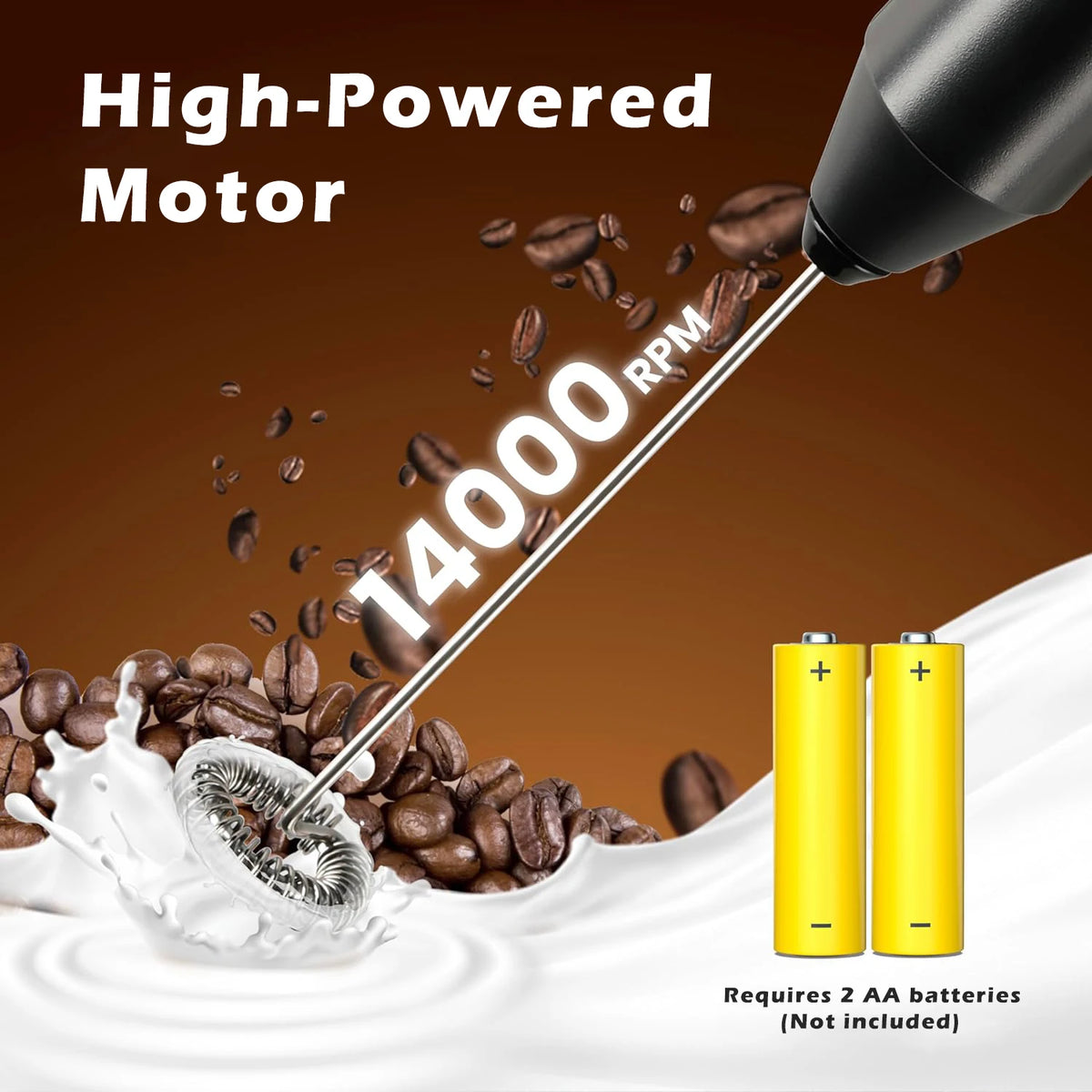 Electric Milk Foamer Coffee Whisk Mixer Mini Frother