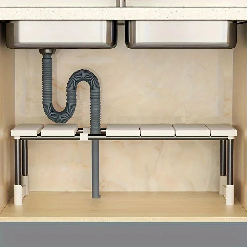 Adjustable Under Sink Storage Rack Expandable & Bathroom