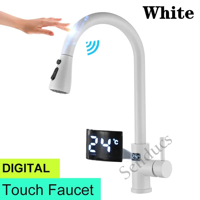 Touch Digital Faucets 304 Stainless Steel Cold Sink