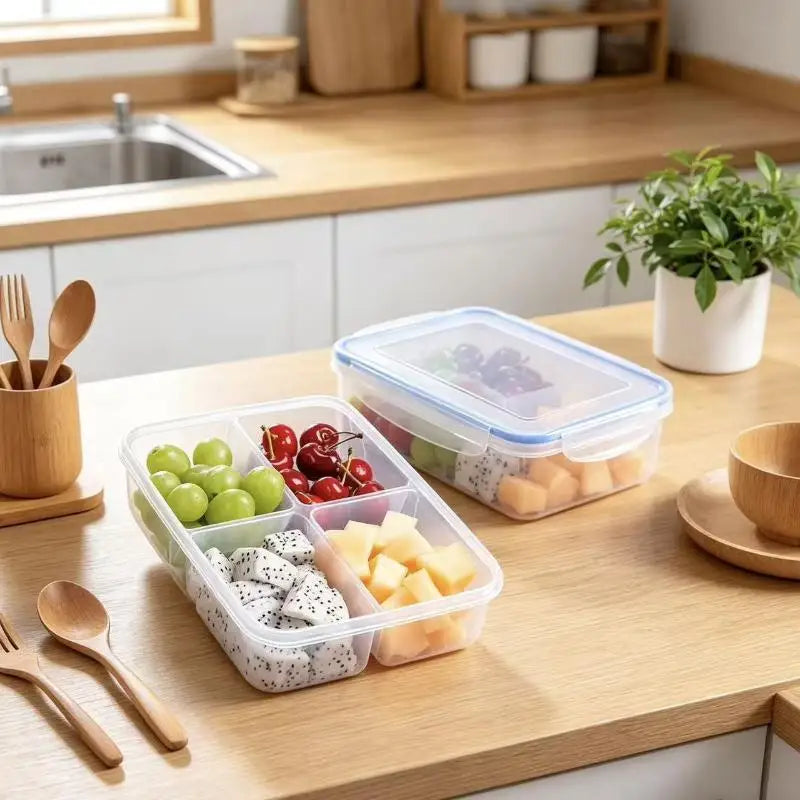 Reusable Plastic Food Storage Containers Airtight Lids