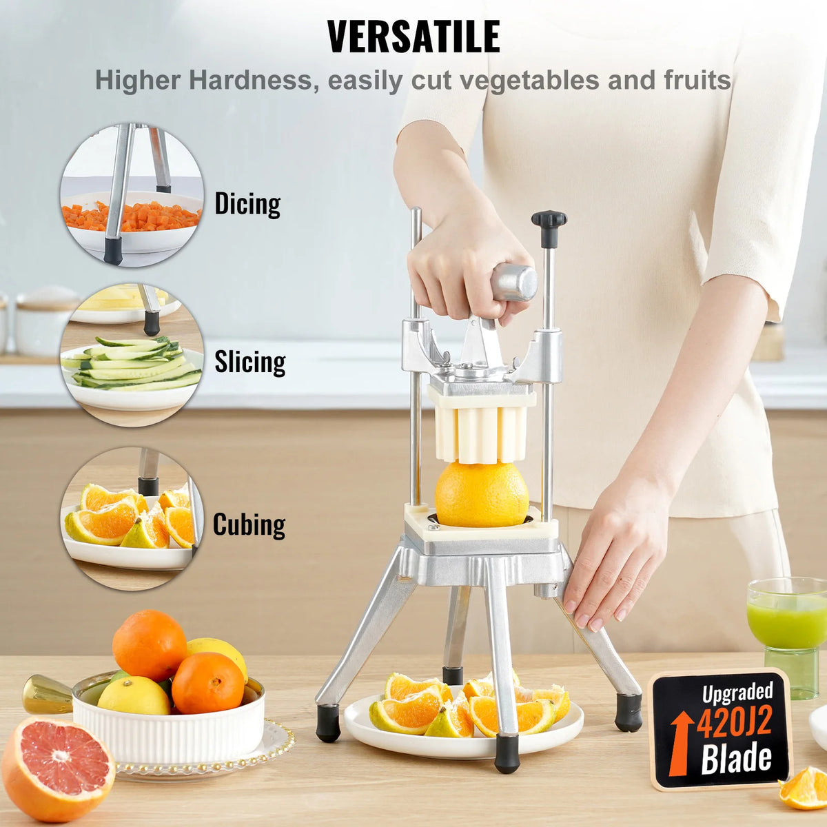 Succebuy Commercial Vegetable Fruit Dicer Cutter Potato Slicer