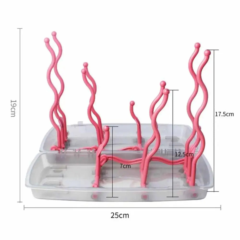 Collapsible Travel Bottle Drying Rack Dustproof Baby Bottle