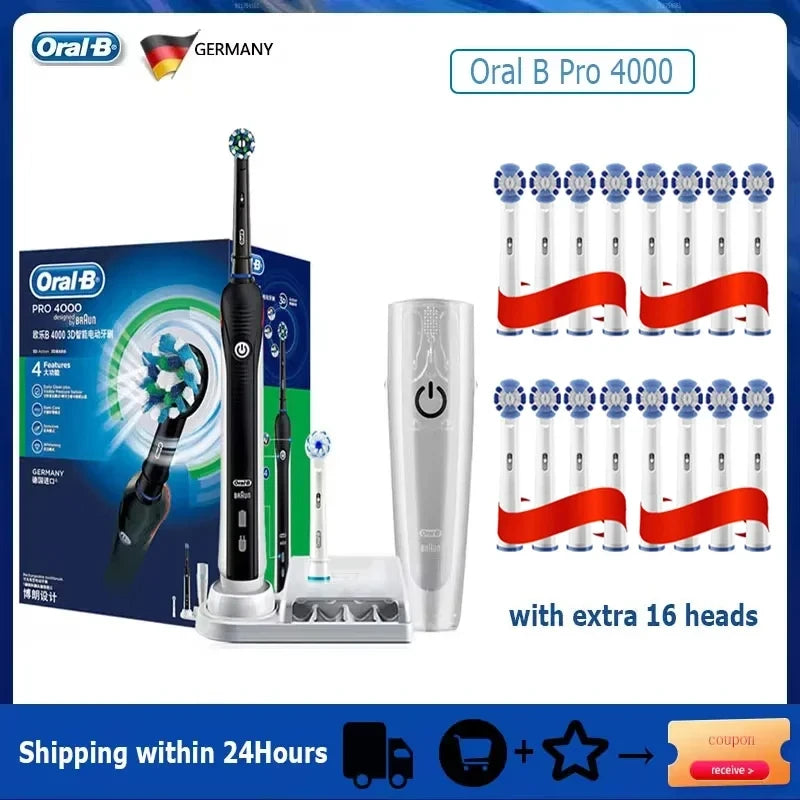 Oral Sonic Electric Toothbrush Pro4000 Rpo600 D12 Vitality