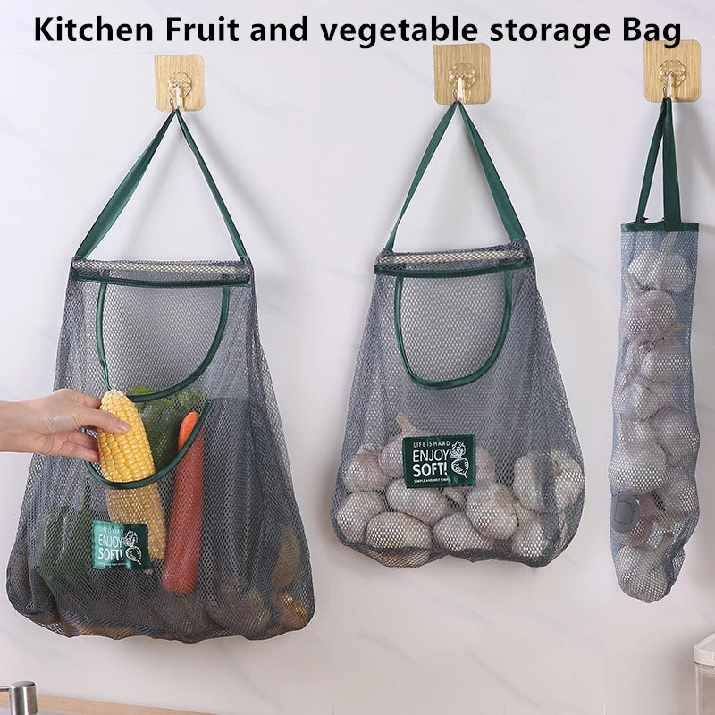 Reusable Storage Bags Hanging Mesh Bag Fruit Vegetable