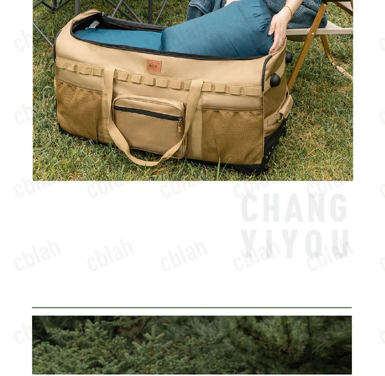 130l Wheeled Duffel Bag Waterproof Rolling Storage Bag