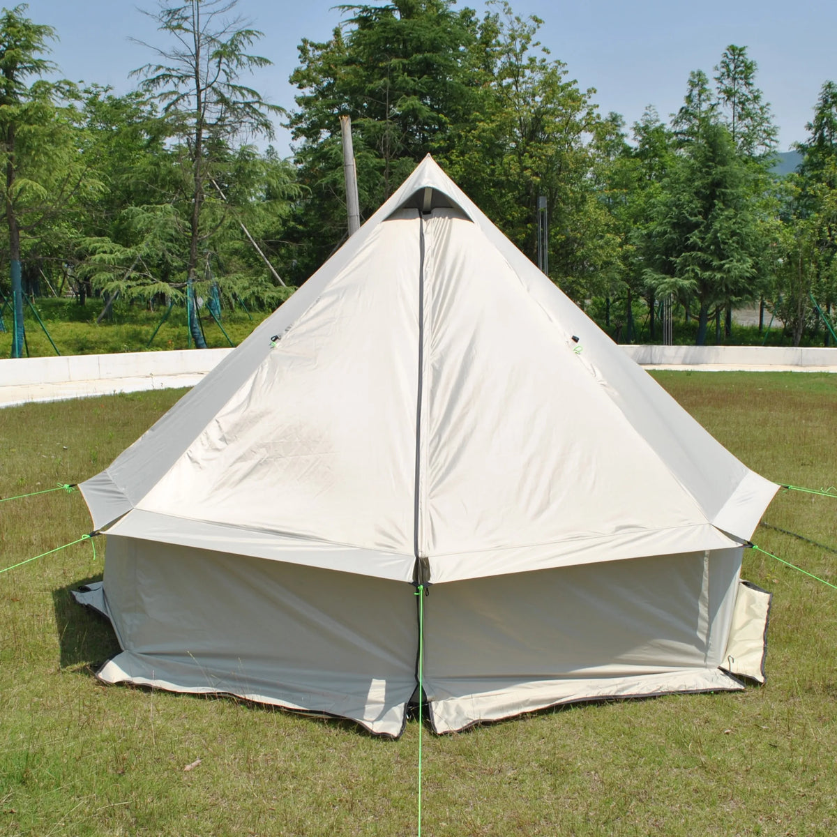 Person Large Pyramid Tent Four Seasons Camping Chimney