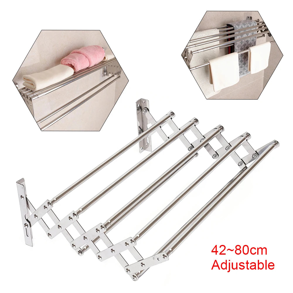 Stainless Steel Wall Mounted Laundry Drying Rack Length