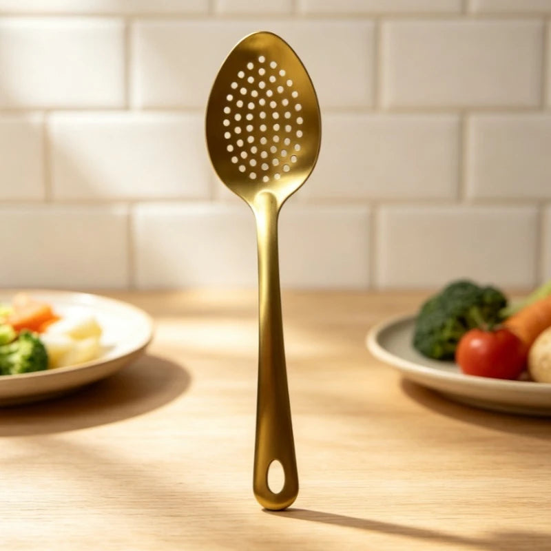 Gold Utensils Stainless Steel Cooking Cooking Spatula Slotted