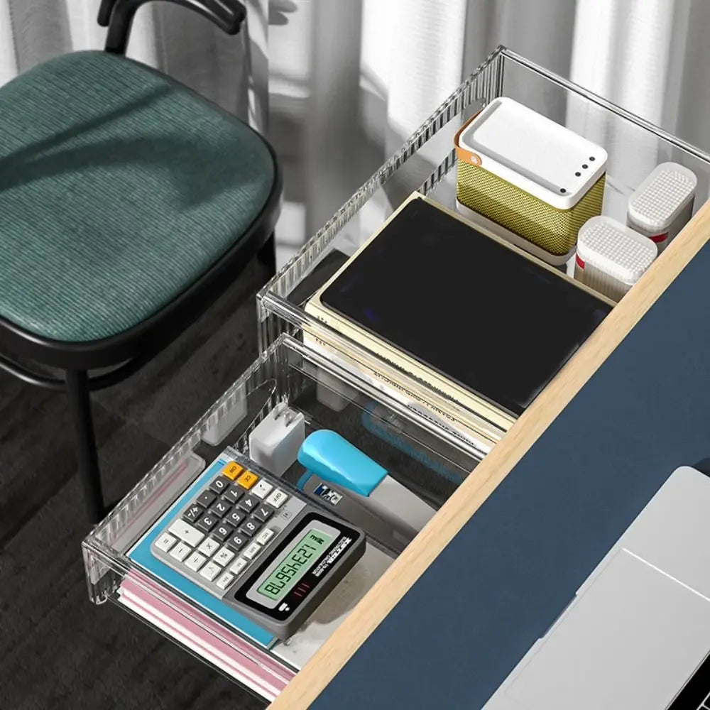 Drawer Storage Box Under Table Hidden Self-Adhesive Drawer
