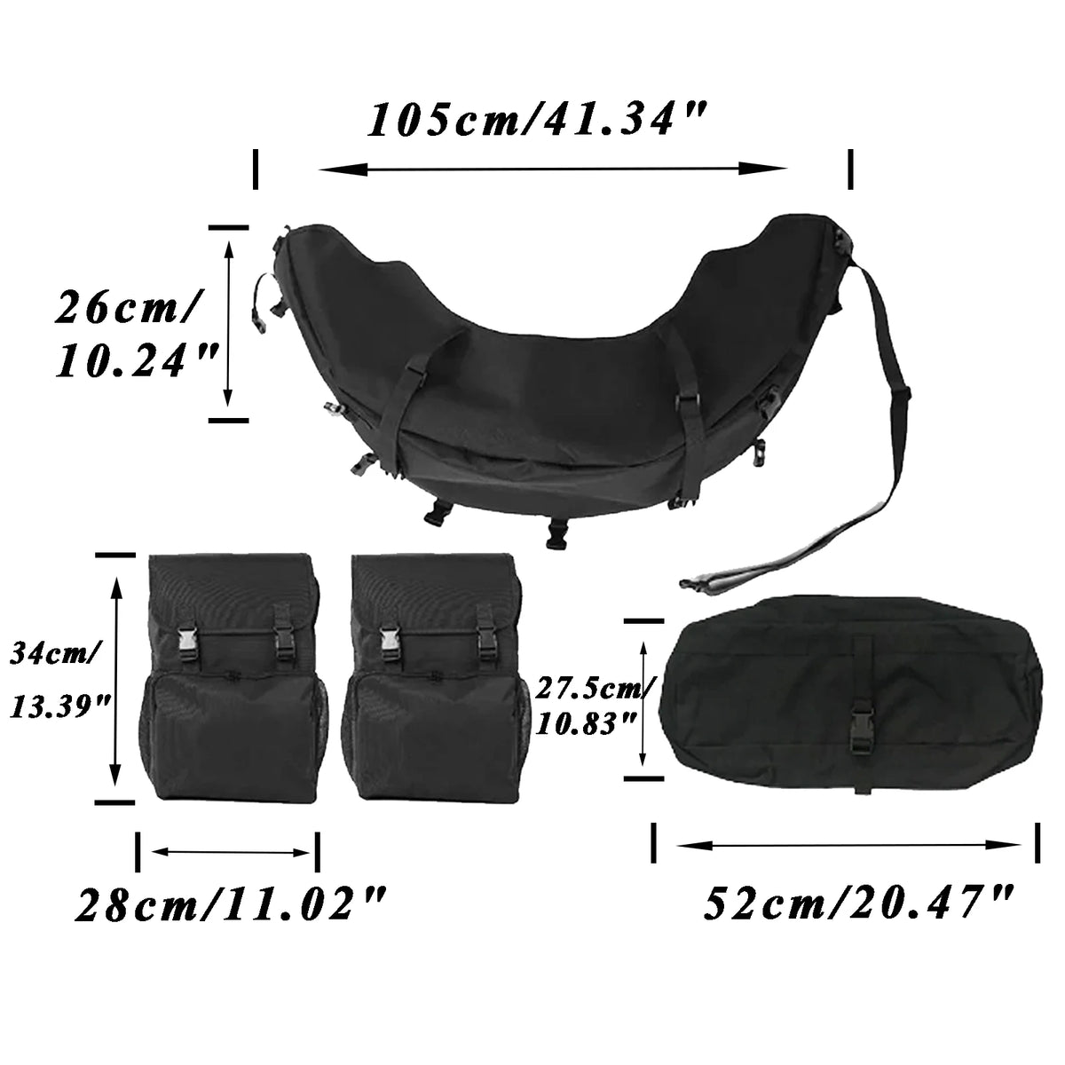 Car Rear Spare Tire Storage Bag Kit Cargo