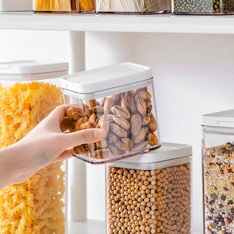 Opening Lid Sealed Jar Transparent Body Food Grade