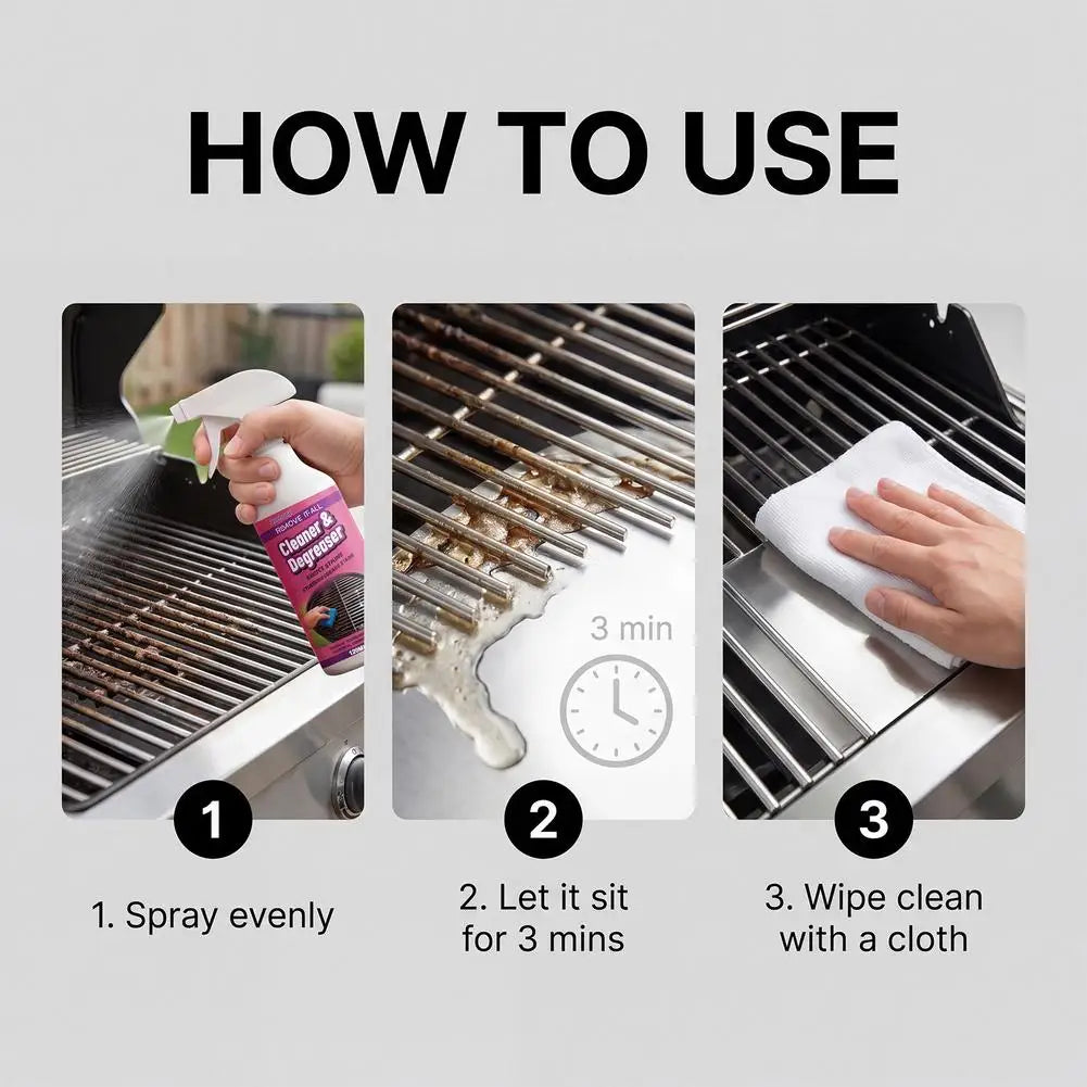 Bbq Grill Cleaner Degreaser Spray Powerful Formula Smoky