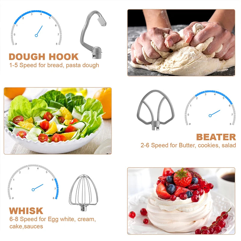Powerful Stand Mixer Electric Blender Desktop Egg Whisk