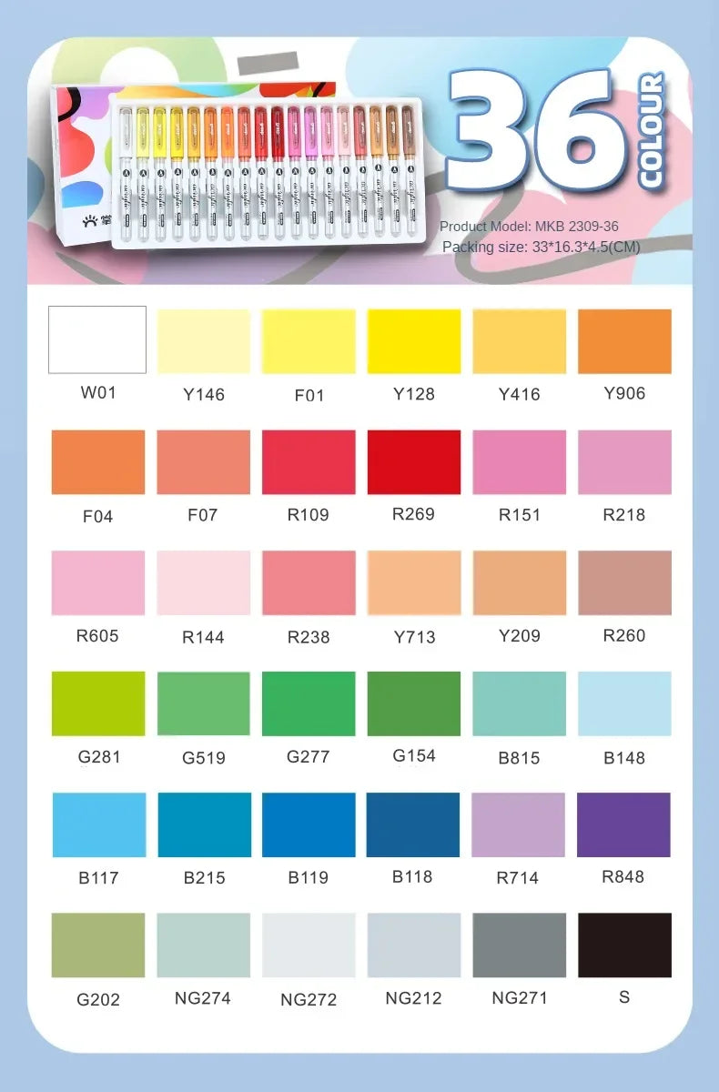 Grasp 120/1 Colors Acrylic Markers Brush Tip Paint