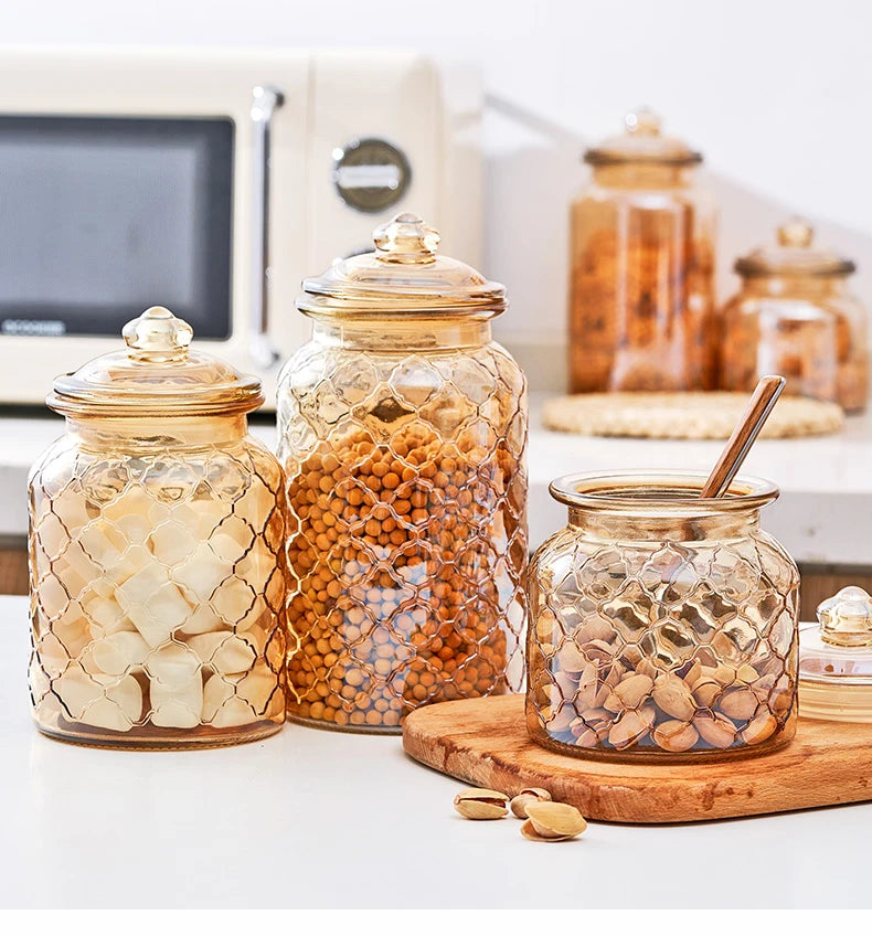 Glass Airtight Jars Food Grade Storage Box Storage