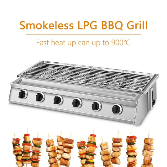 Commercial Bbq Grill Smokeless Lpg Barbecue Stove Grill