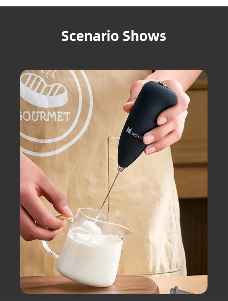Mini Electric Milk Foamer Blender Wireless Coffee Whisk
