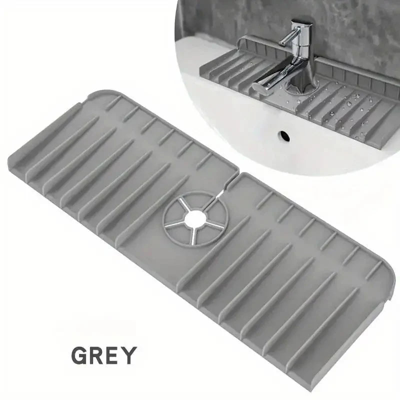 Silicone Faucet Mat Dish Soap Sponge Holder Sink