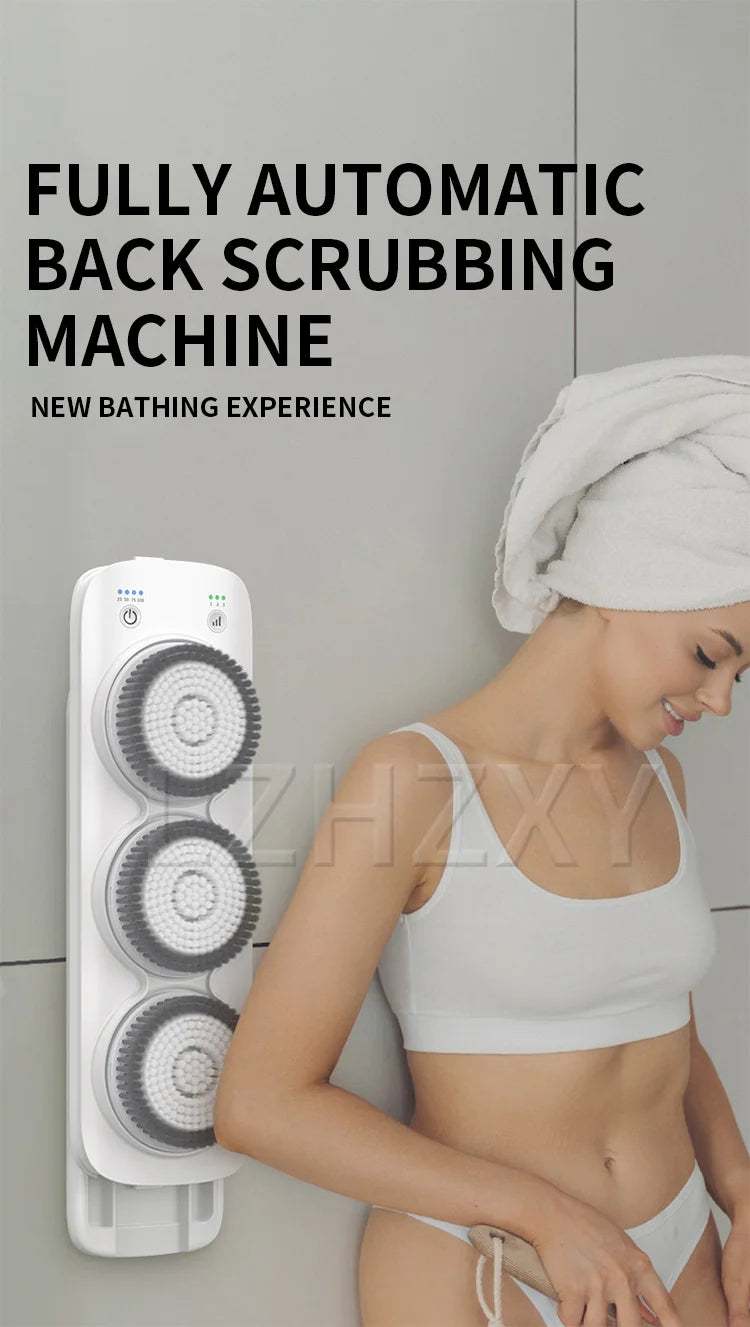 Electric Body Brush Back Scrubber Wall-Mounted Body Brush