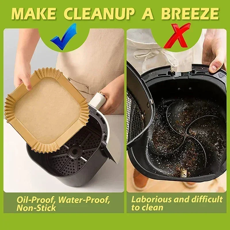 Disposable Air Fryer Paper Square Airfryer Baking Paper