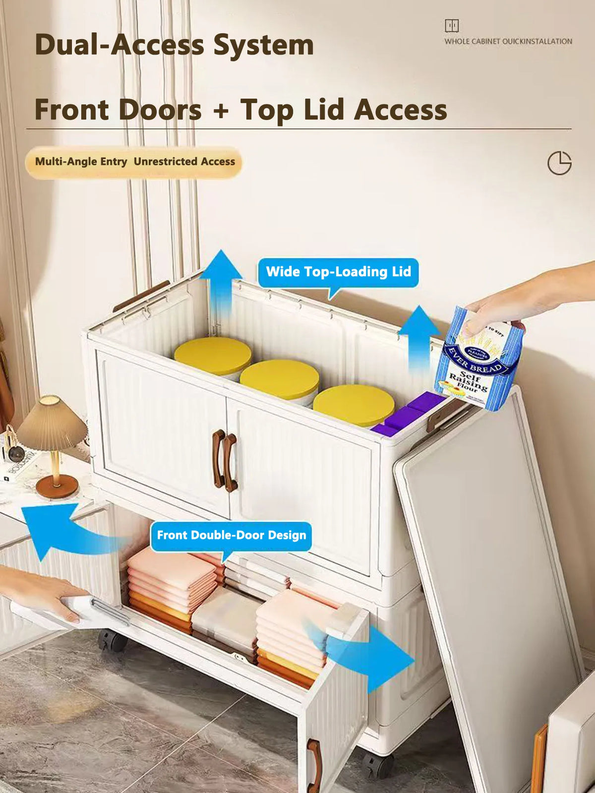 Multi Specification Storage Cabinet Folding Cabinet Clothes Snack