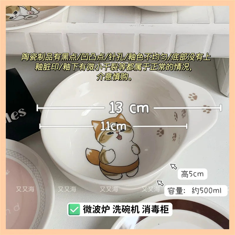 Adorable Ceramic Shark Dinnerware Small Bowl Soup Spoon