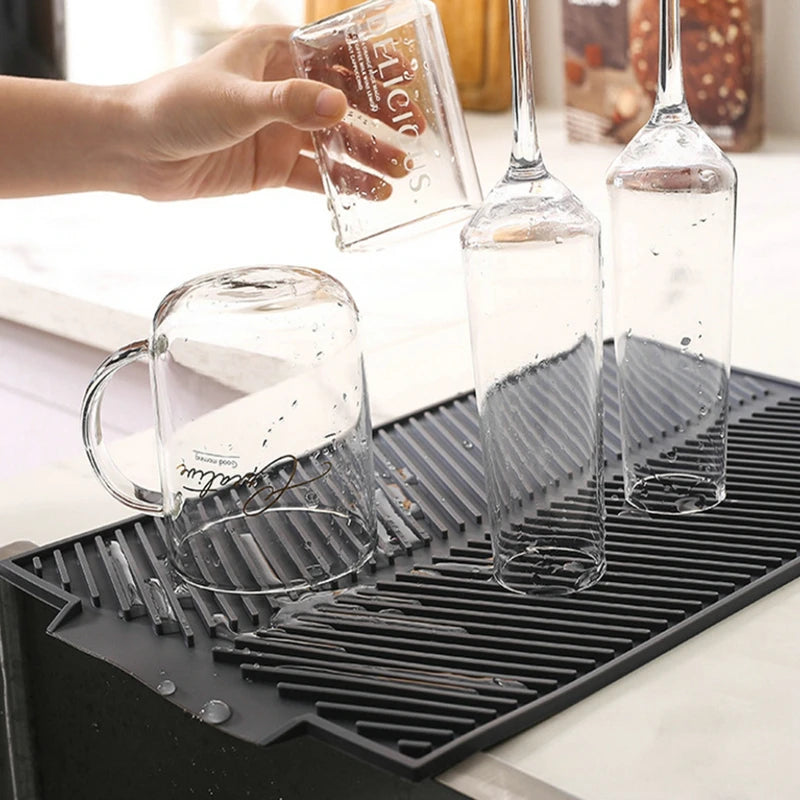 Silicone Draining Board Mat Dish Drying Mat Draining