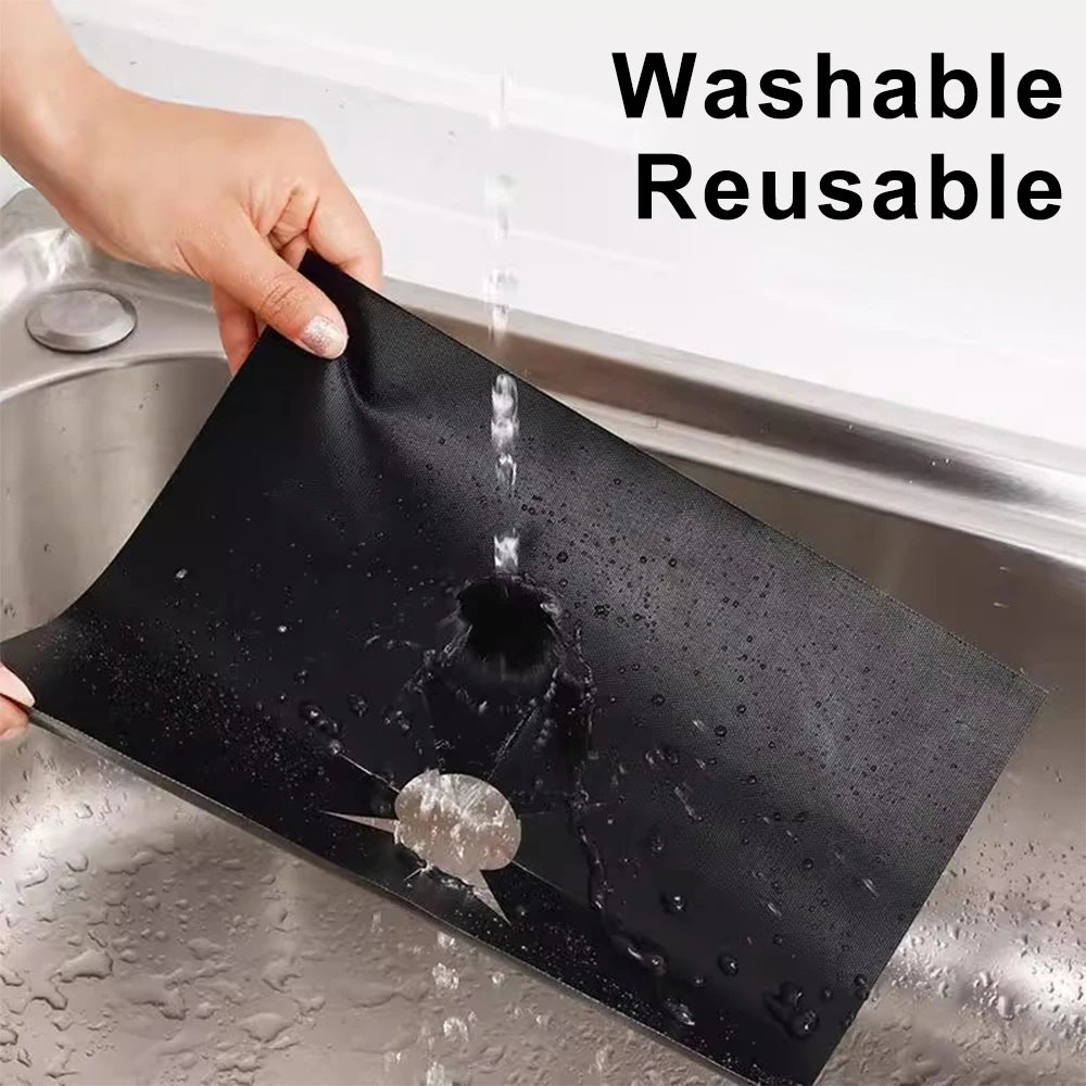 Gas Stove Burner Covers Square Heat-Resistant Oil-Proof Reusable