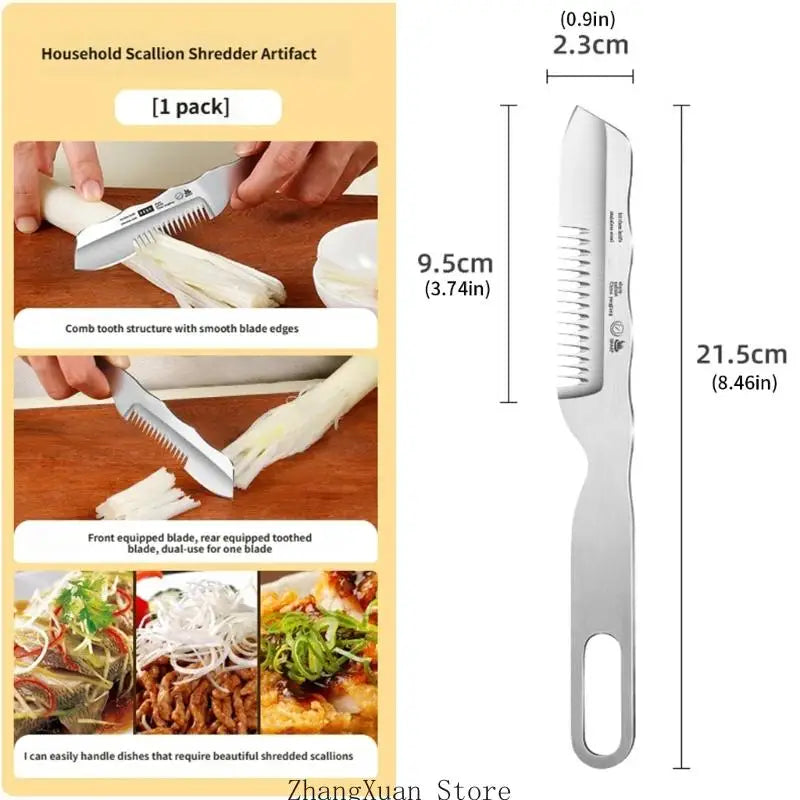 Practical Slicer Stainless Steels Blade Professional Scallion