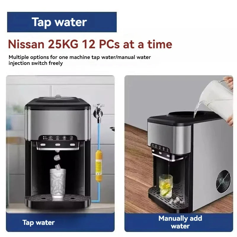 Drinking Water Ice Maker 48lbs Daily Ice Cube