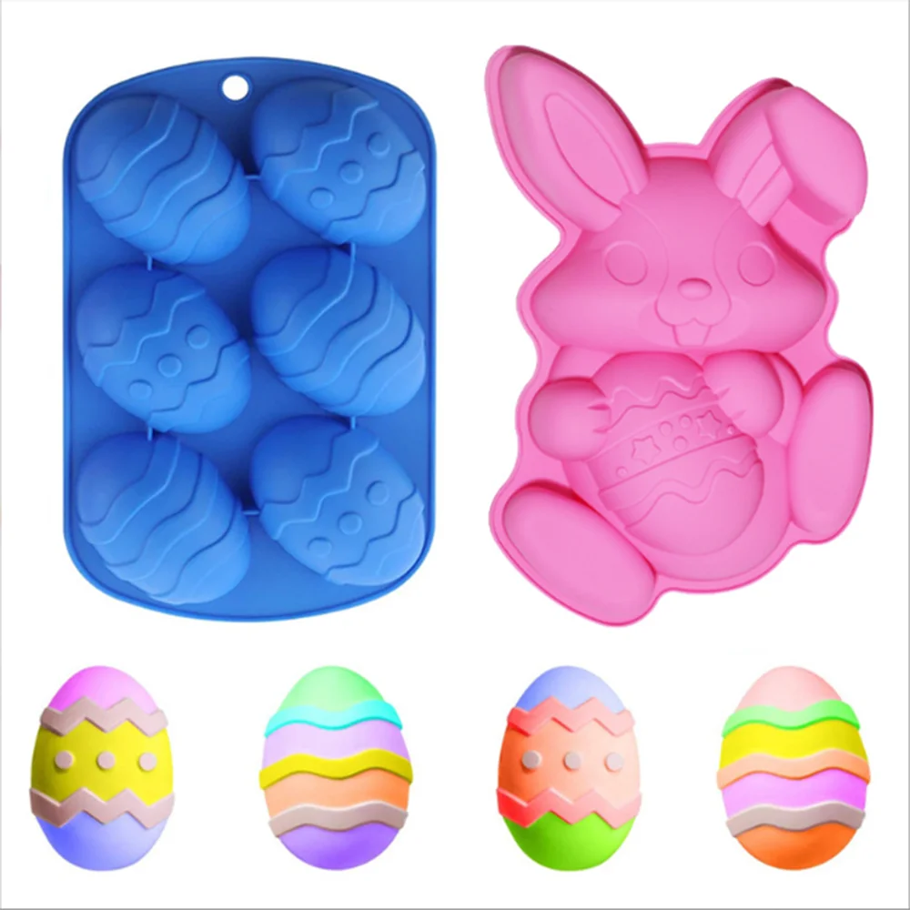 3d Easter Surprise Egg Chocolate Mold Silicone Rabbit