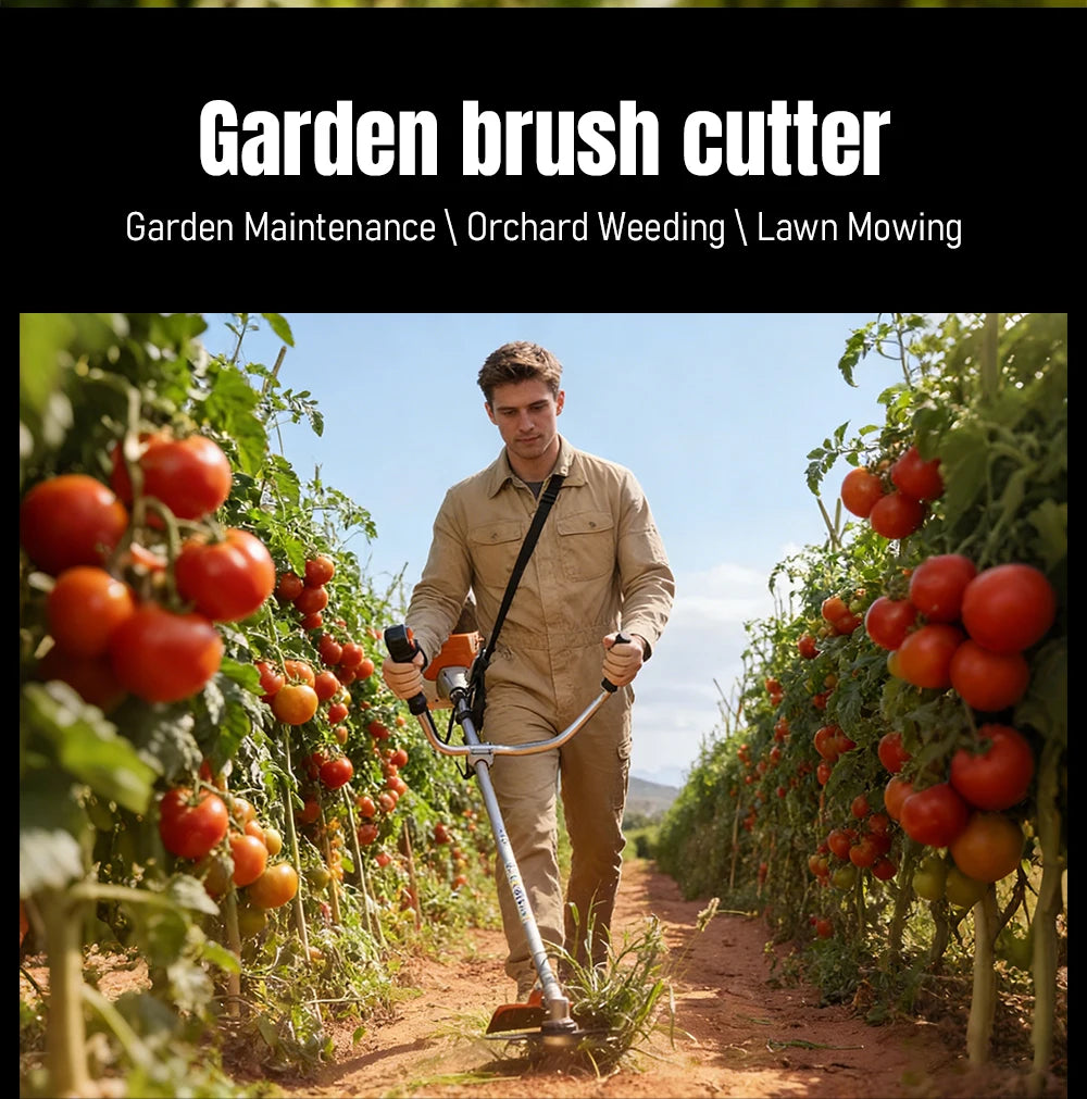 52cc Stroke Gas Brush Cutter 7500rpm Grass Trimmer