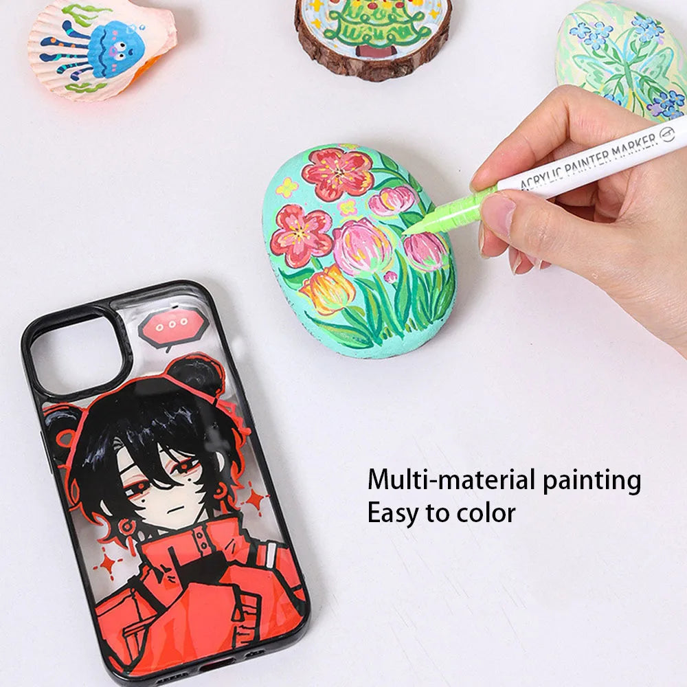 96/192/240 Colors Direct Liquid Acrylic Paint Brush Marker