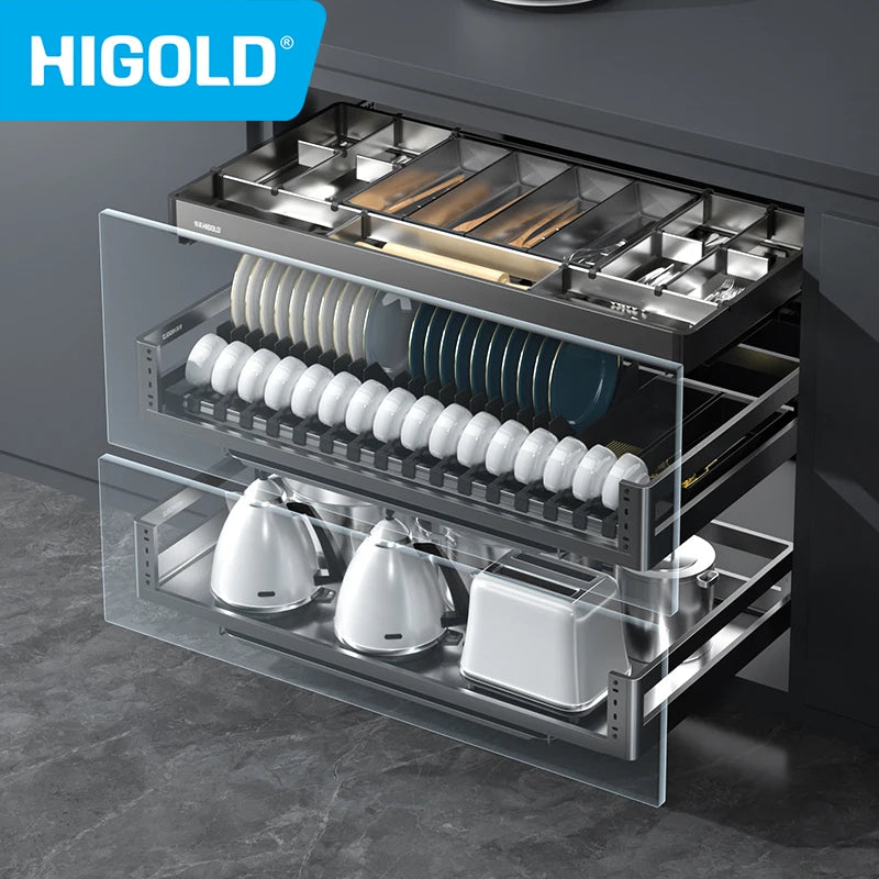 Higold 500mm Cabinet Pull Basket Double Drawer Dish