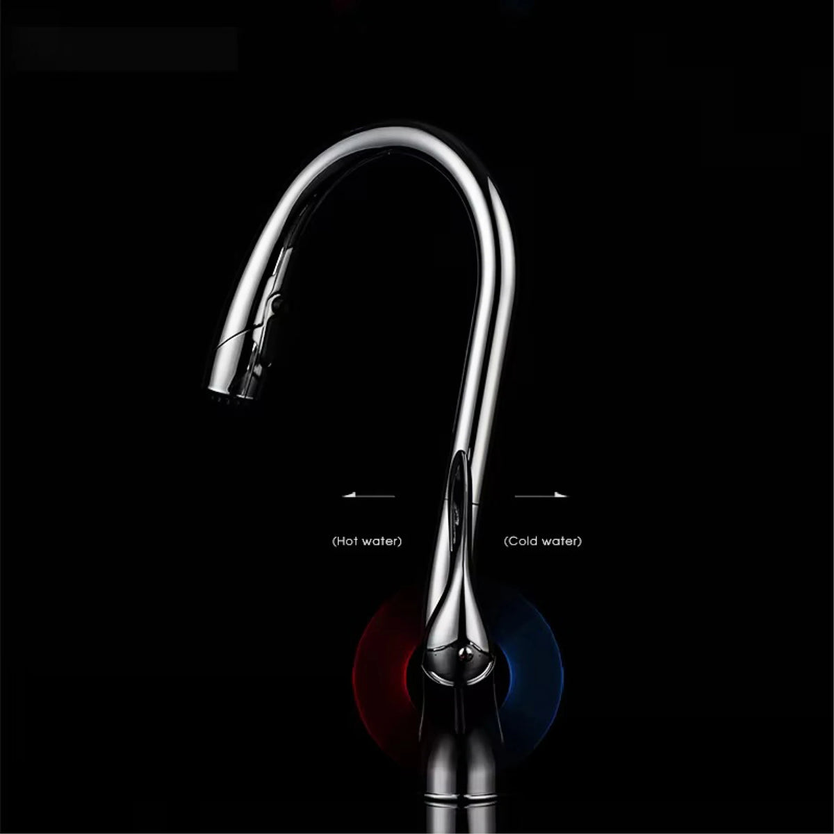 Brushed Gold Brass Faucet Pull Out Sprayer Ceramic