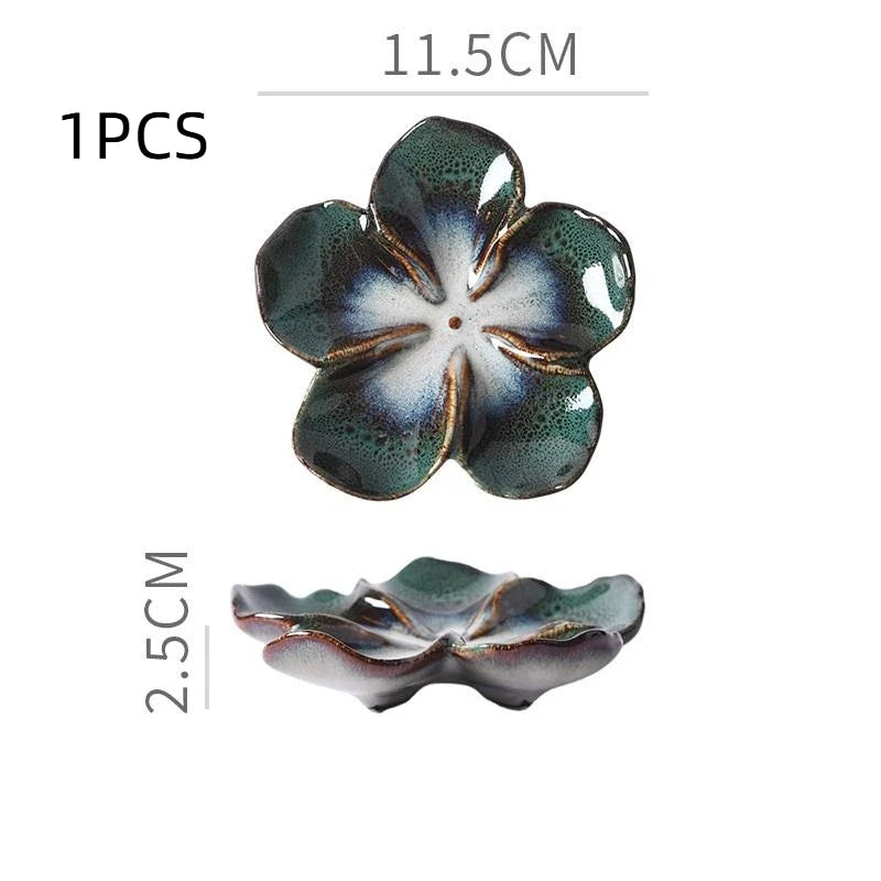 1pcs Ceramic Craft Dish Flower Shaped Small Dish