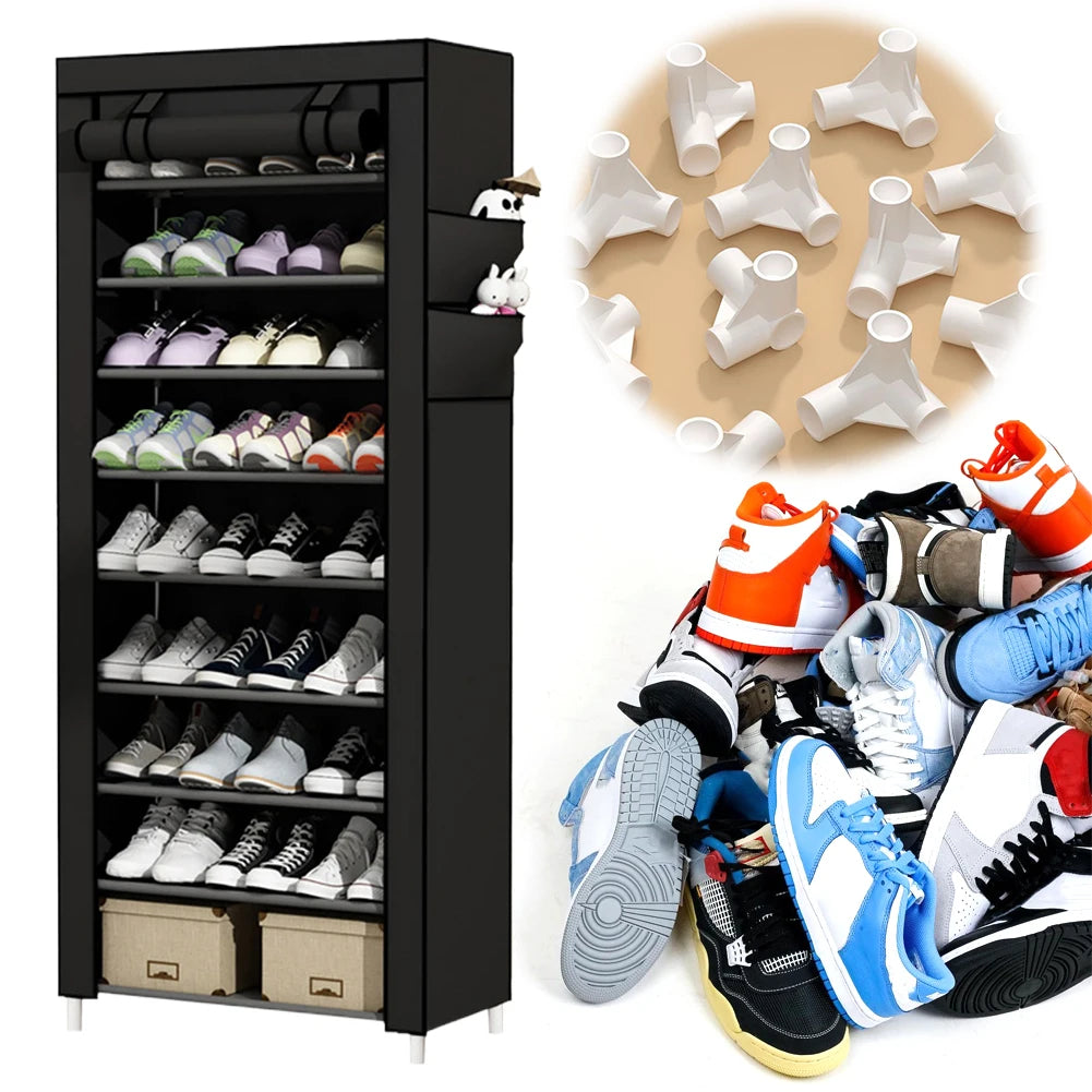 10 Layers Shoes Cabinet Cover Dustproof Shoes Storage