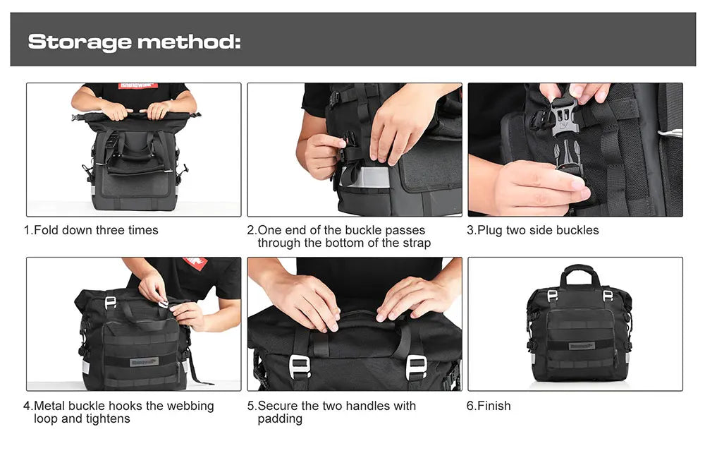 Rhinowalk 2pcs Motorcycle Saddle Bag Motor Bag 3d