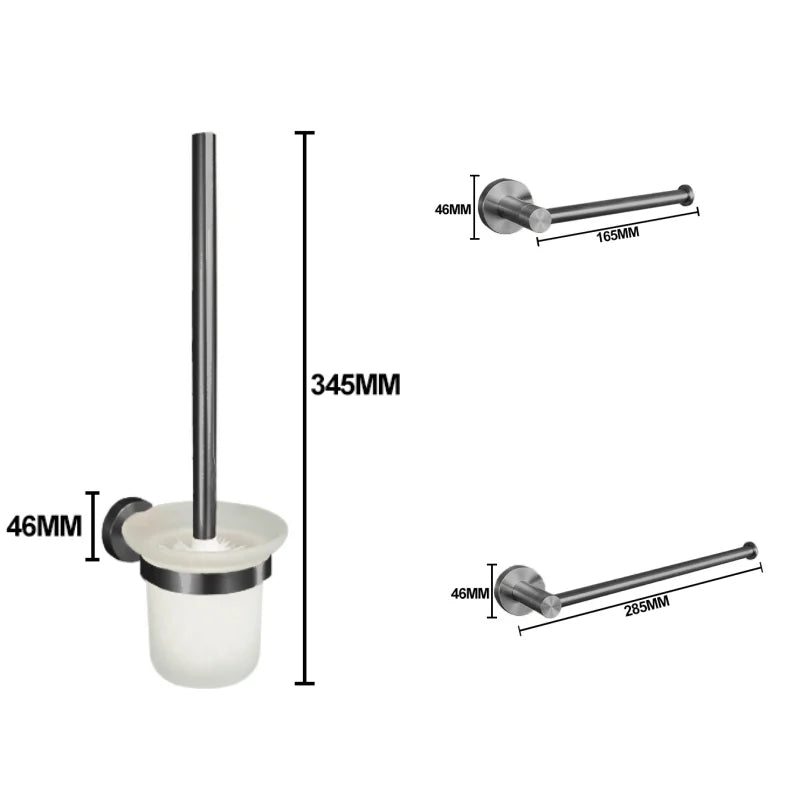 Gray Bathroom Hardware Cup Rack Towel Rack Toilet