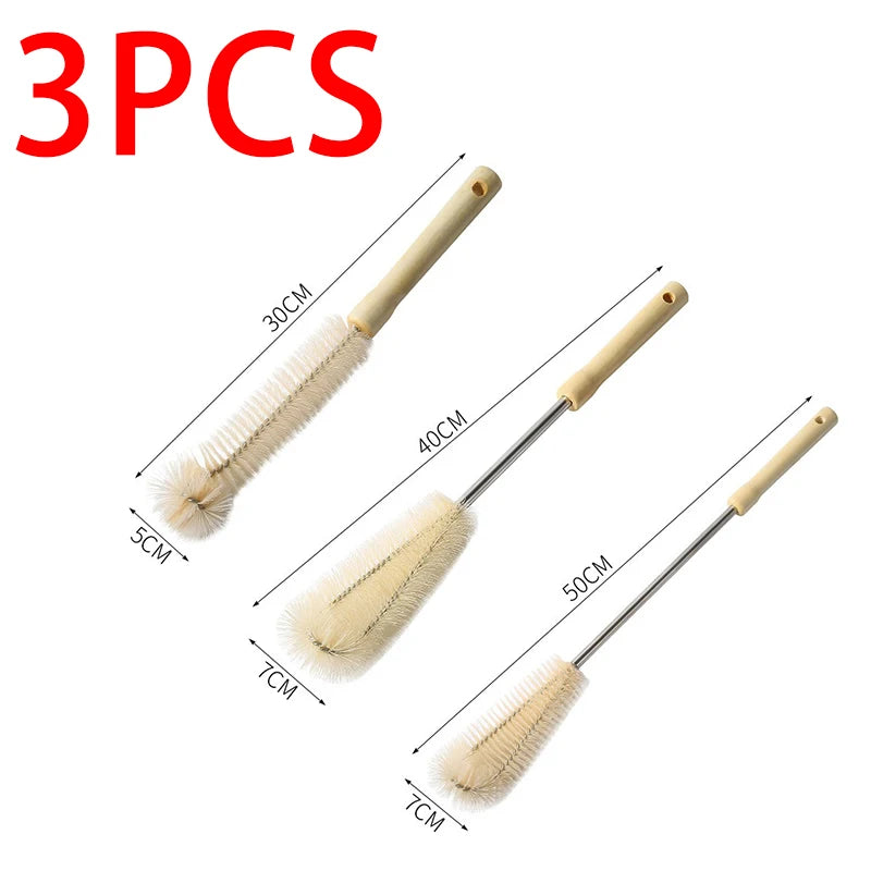 Wooden Bottle Cleaning Brush Long Handle Washing Brush