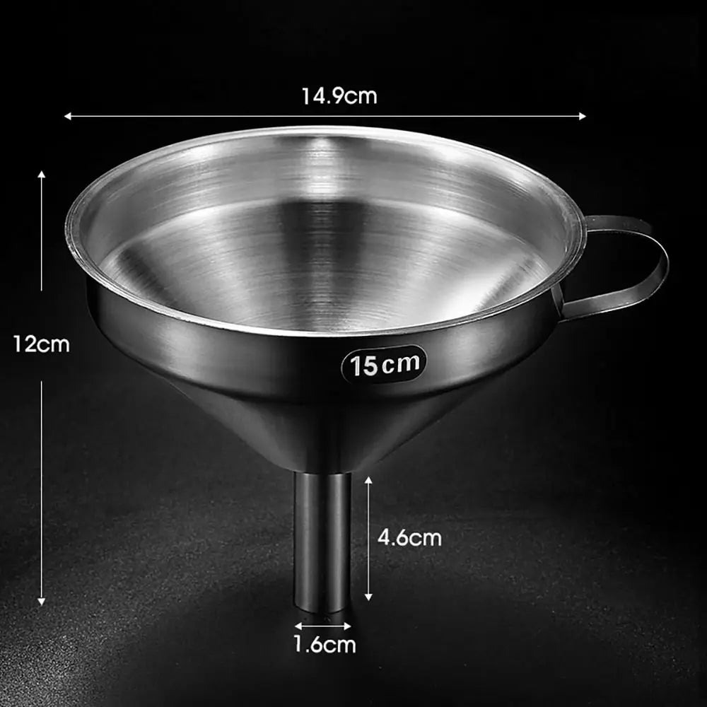 Stainless Steel Funnel Oil Liquid Metal Funnel Detachable