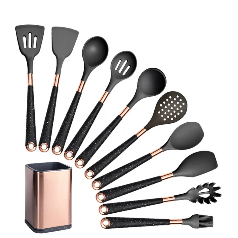 Silicone Cooking Utensils Non-Scratch Non-Stick Heat Resistant